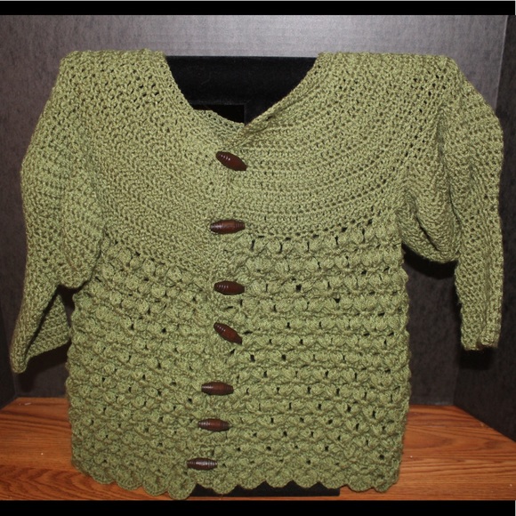 Homemade Green Dress w/ Beads - Picture 3 of 6